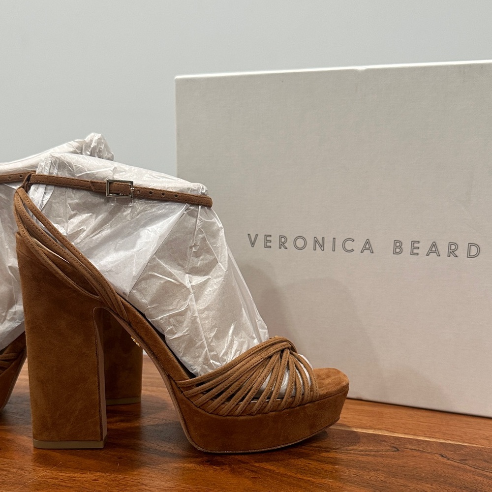 Veronica Beard Tan Platform Heels